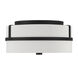 Contemporary 2 Light 13 inch Matte Black Flush Mount Ceiling Light