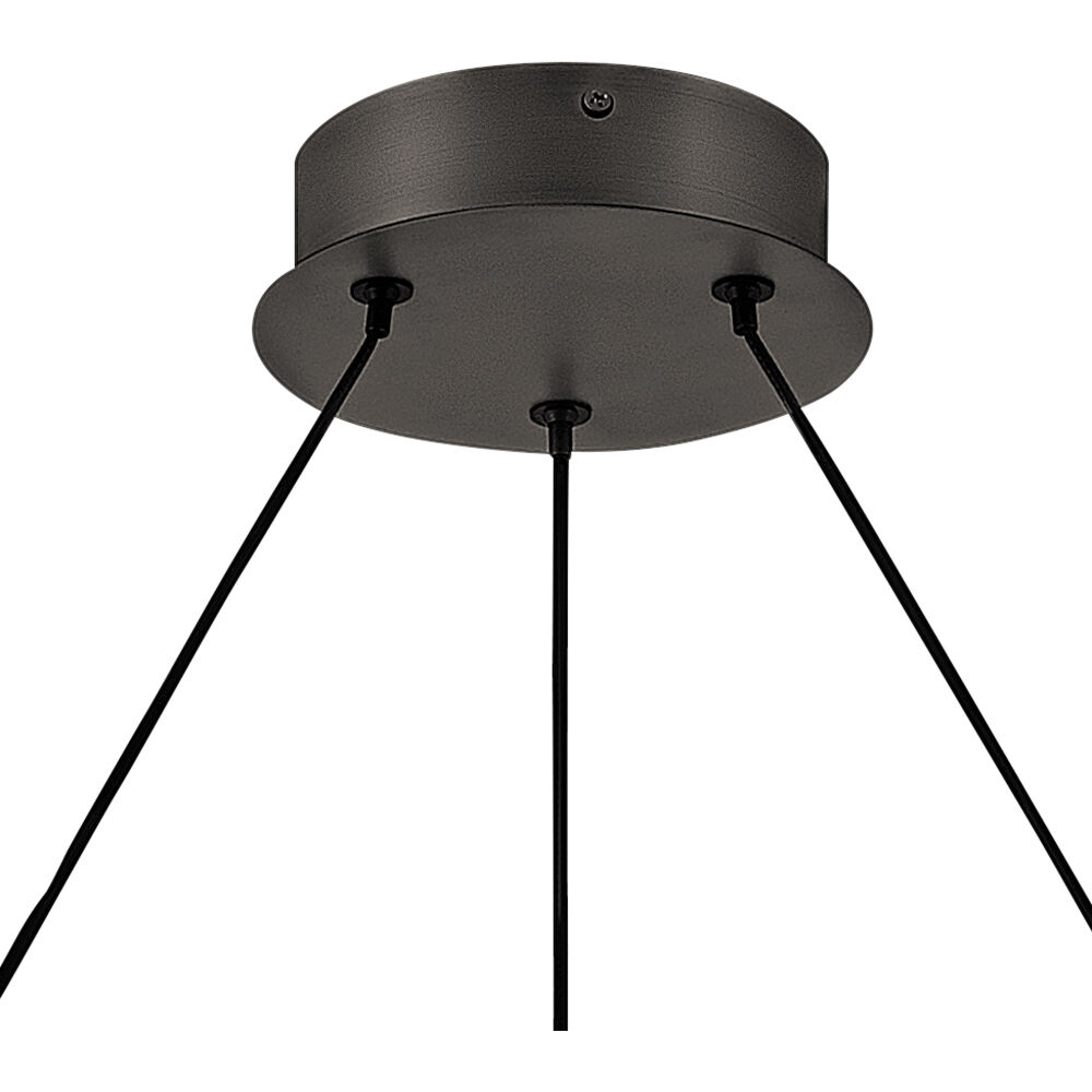 Althea LED 26 inch Satin Black Chandelier Ceiling Light