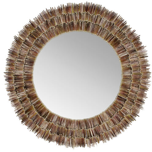 Chelsea House 38 X 38 inch Natural Urchin Spines/Mirror Wall Mirror