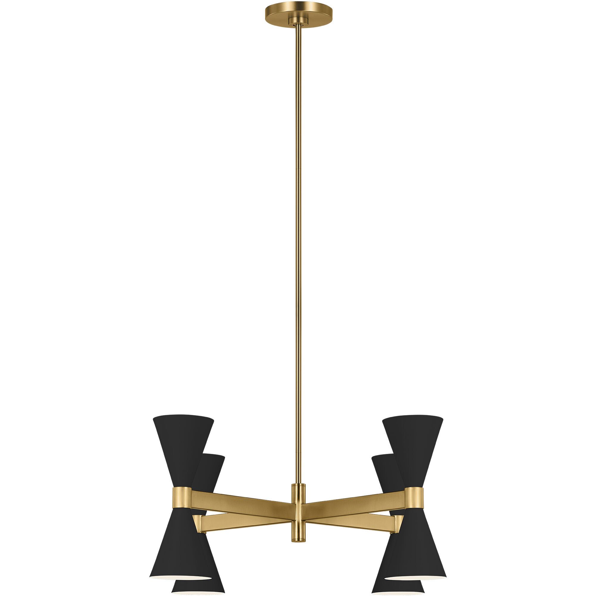 AERIN Albertine 8 Light 48 inch Midnight Black Chandelier Ceiling Light