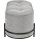 Brida 18.25 inch Gray with Black Ottoman