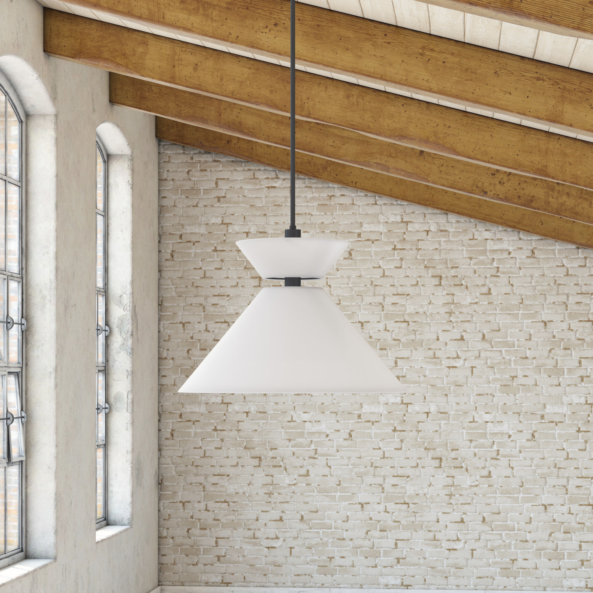 Alora Mood Chapelle Pendant Ceiling Light in Matte Black