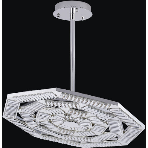Tempo 38 inch Polished Silver Pendant Ceiling Light