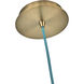 Pallina 1 Light 6 inch Winter Brass Pendant Ceiling Light in Clear
