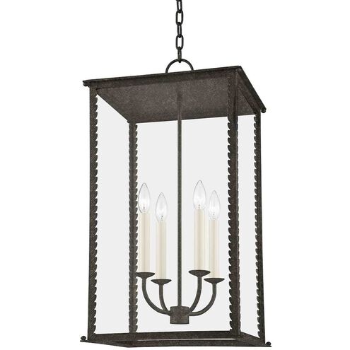 Zuma 4 Light 15 inch French Iron Outdoor Pendant