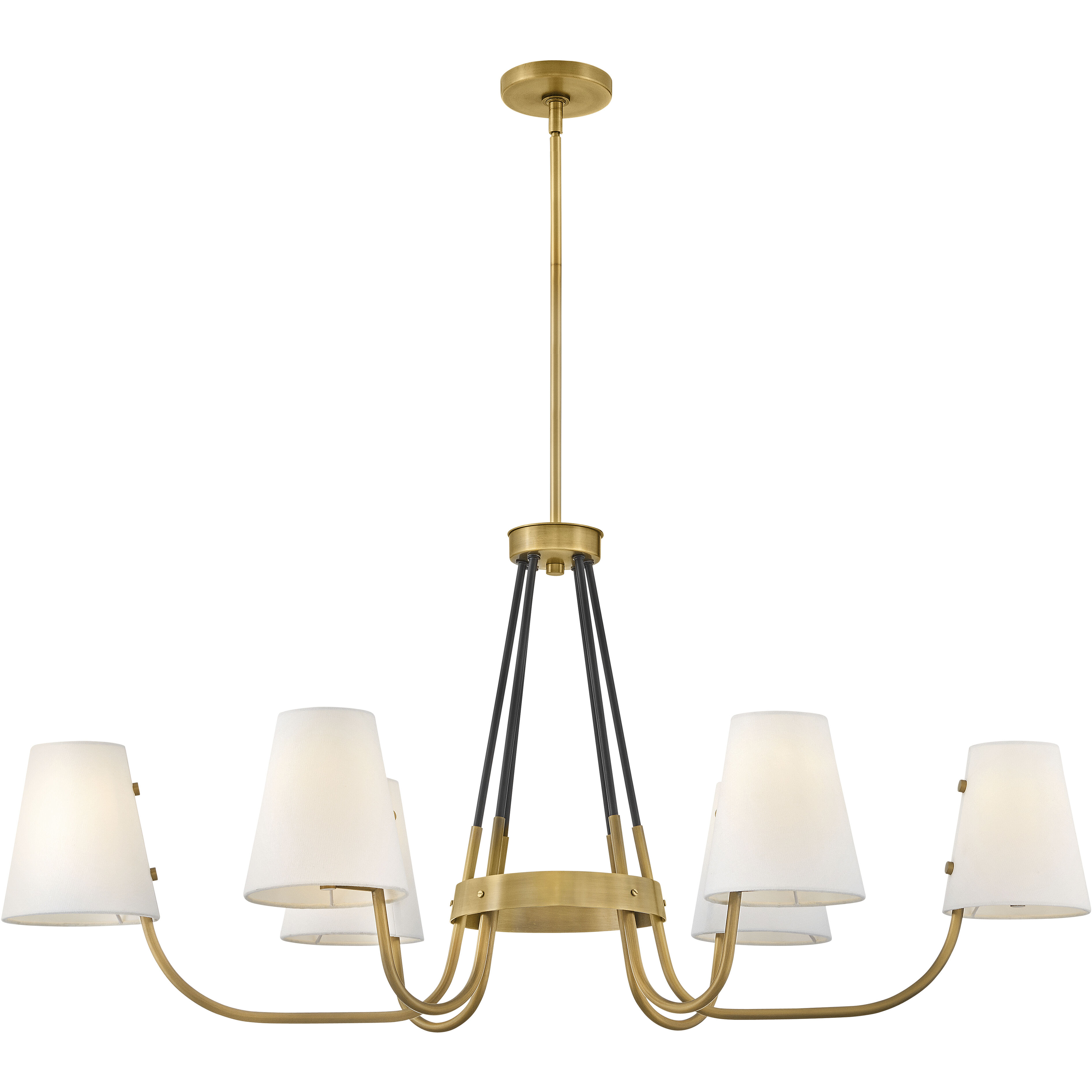 Aston 46.06 inch Heritage Brass Indoor Linear Chandelier Ceiling Light