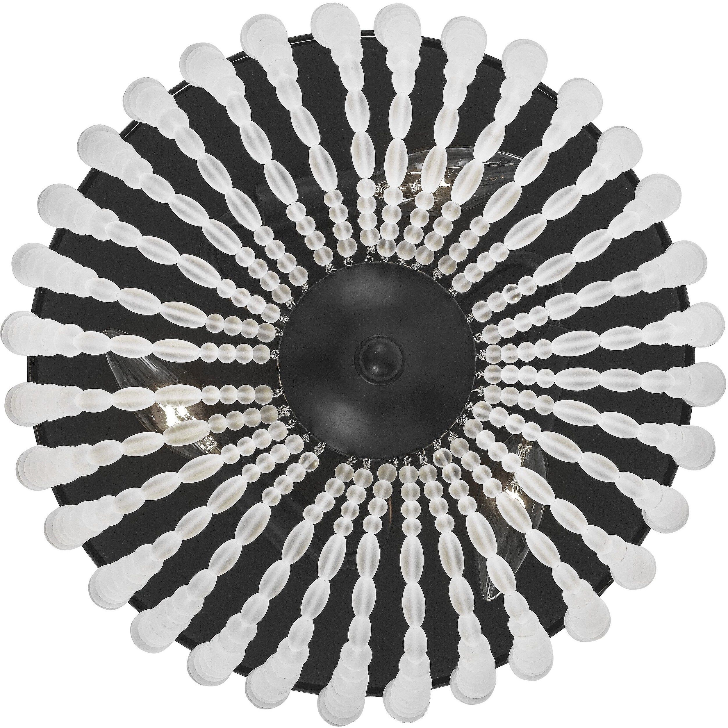 Rylee 3 Light 12.5 inch Matte Black Flush Ceiling Light