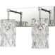 Forma de Crystal 2 Light 14 inch Polished Chrome Vanity Light Wall Light