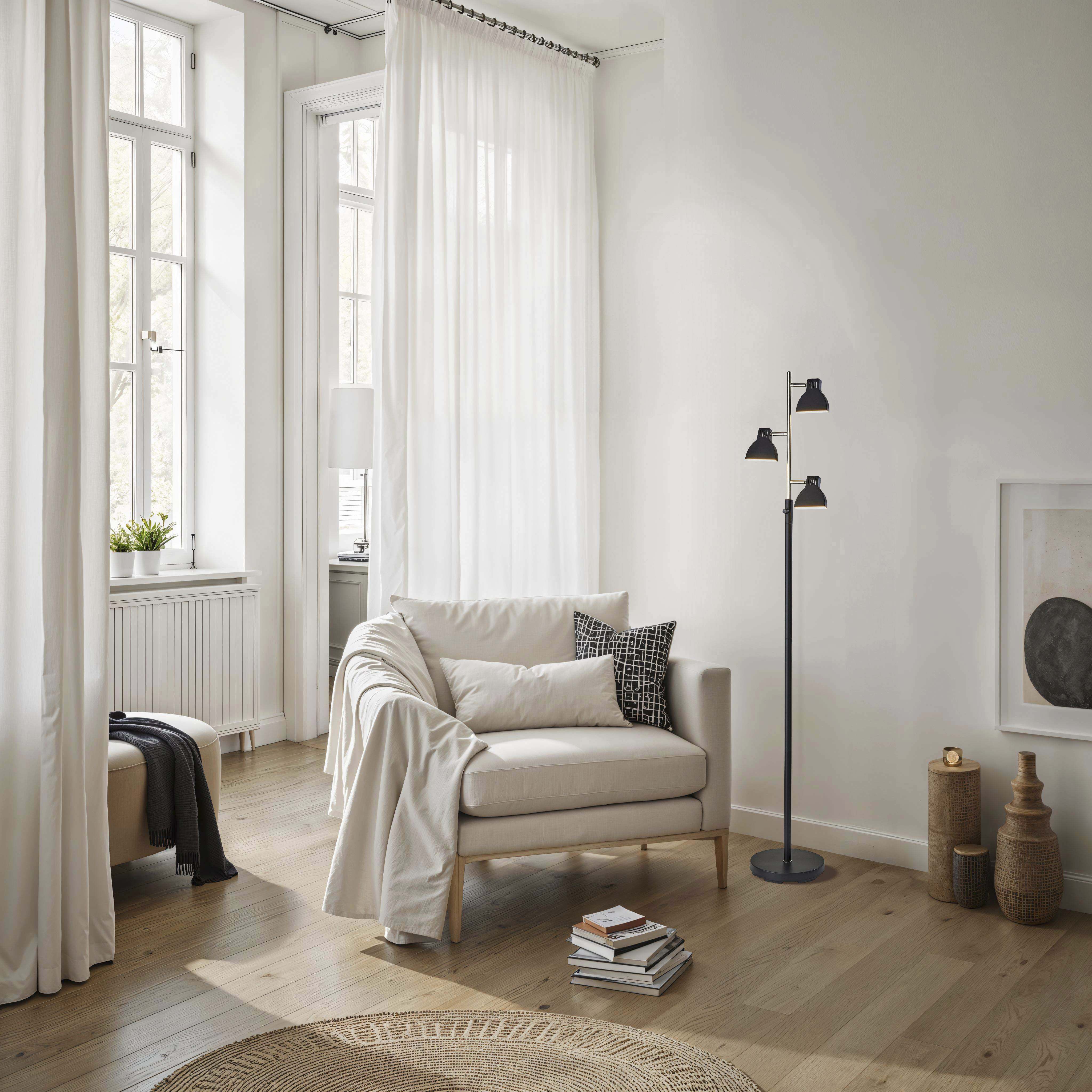 Slender 65 inch 4.00 watt Black Tree Floor Lamp Portable Light, Simplee Adesso