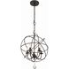 Solaris 5 Light 17 inch English Bronze Mini Chandelier Ceiling Light