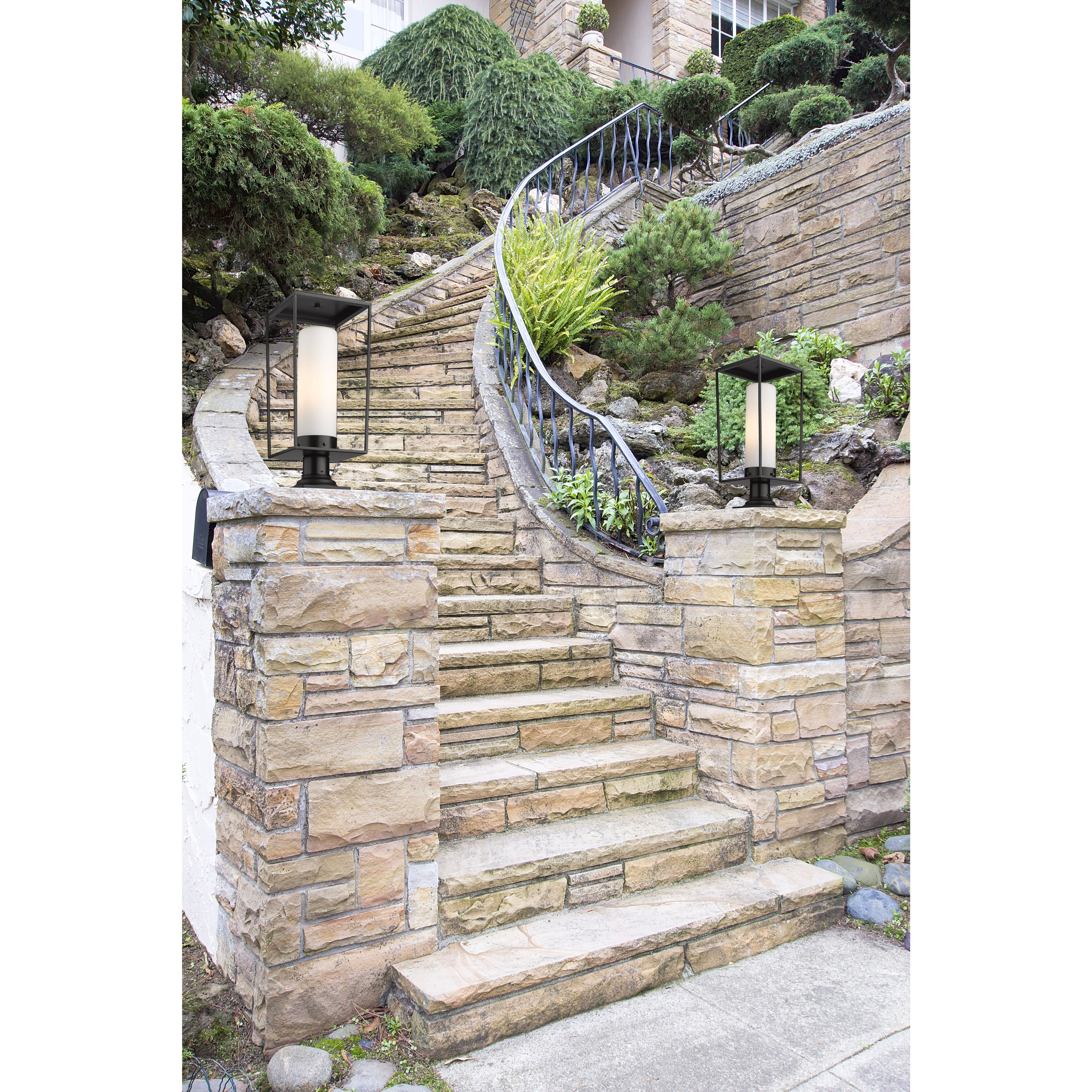 Sheridan 1 Light 24.5 inch Black Outdoor Pier Mounted Fixture