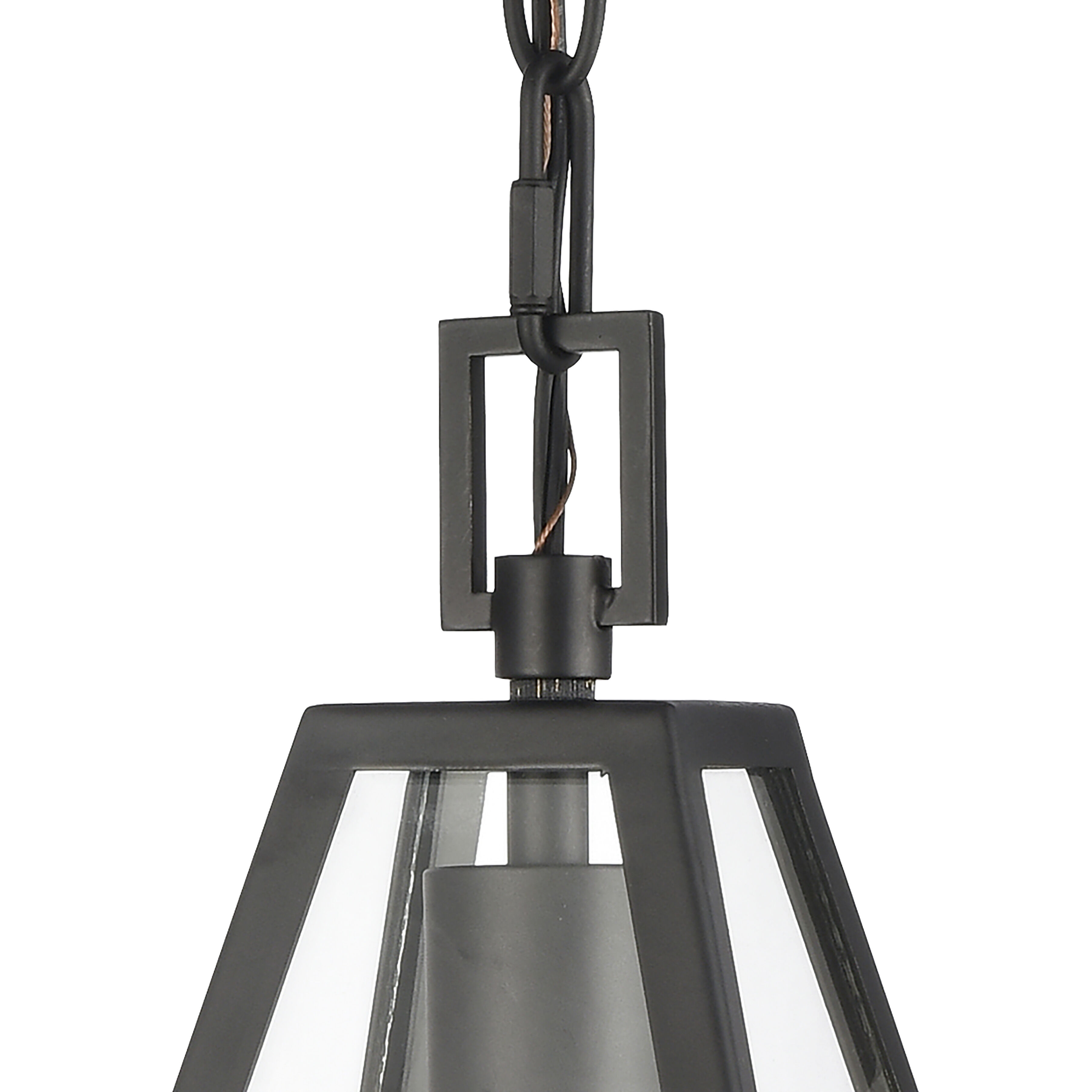 Tangent 1 Light 7 inch Matte Black Mini Pendant Ceiling Light