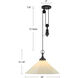 Alora Mood Ellen Pendant Ceiling Light in Brushed Gold and White Linen