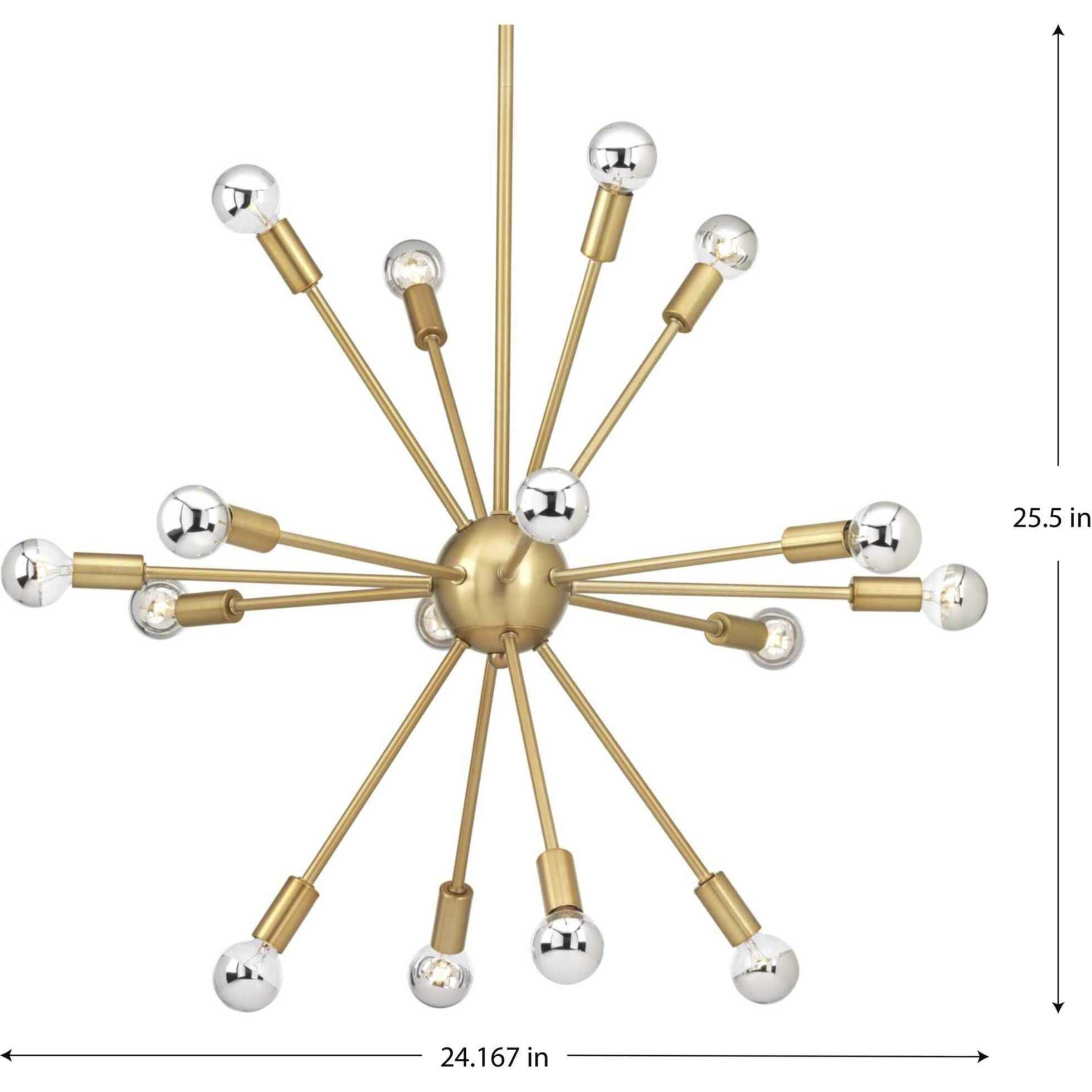 Ion 16 Light 24 inch Brushed Bronze Chandelier Ceiling Light, Design Series