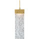 Parallel LED 2.3 inch Burnished Bronze Pendant Ceiling Light in Clear Granite, 2700K LED