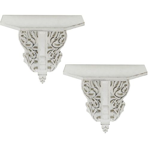 Carving 4.5 inch White Wall Shelves