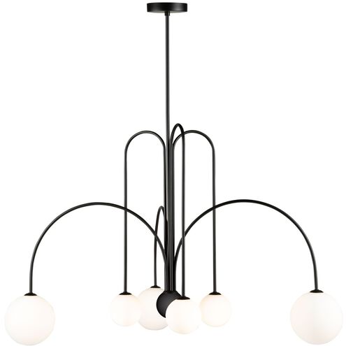 Comet LED 31.5 inch Semi Matte Black Chandelier Ceiling Light