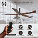 Atlas Irene-5HLK 42 inch Polished Chrome with Walnut Tone Blades Ceiling Mount Paddle Fan, Flush Mounted