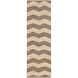 Wade 36 X 24 inch Dark Brown, Cream Rug