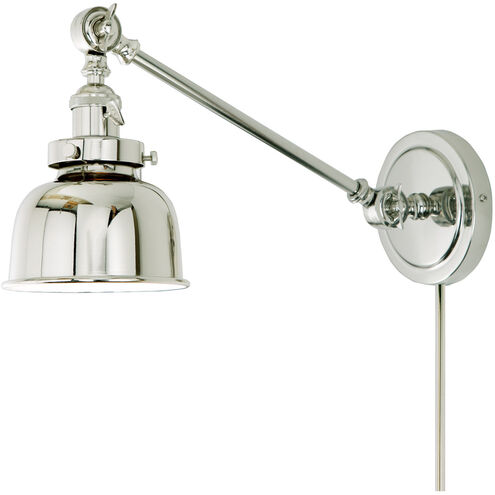 Soho 21 inch 100 watt Polished Nickel Swing Arm Wall Sconce Wall Light