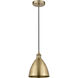 Edison Dome LED 8 inch Antique Brass Mini Pendant Ceiling Light