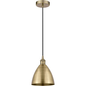 Edison Dome LED 8 inch Antique Brass Mini Pendant Ceiling Light