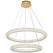 Bowen 2 Light 32 inch Satin Gold Chandelier Ceiling Light