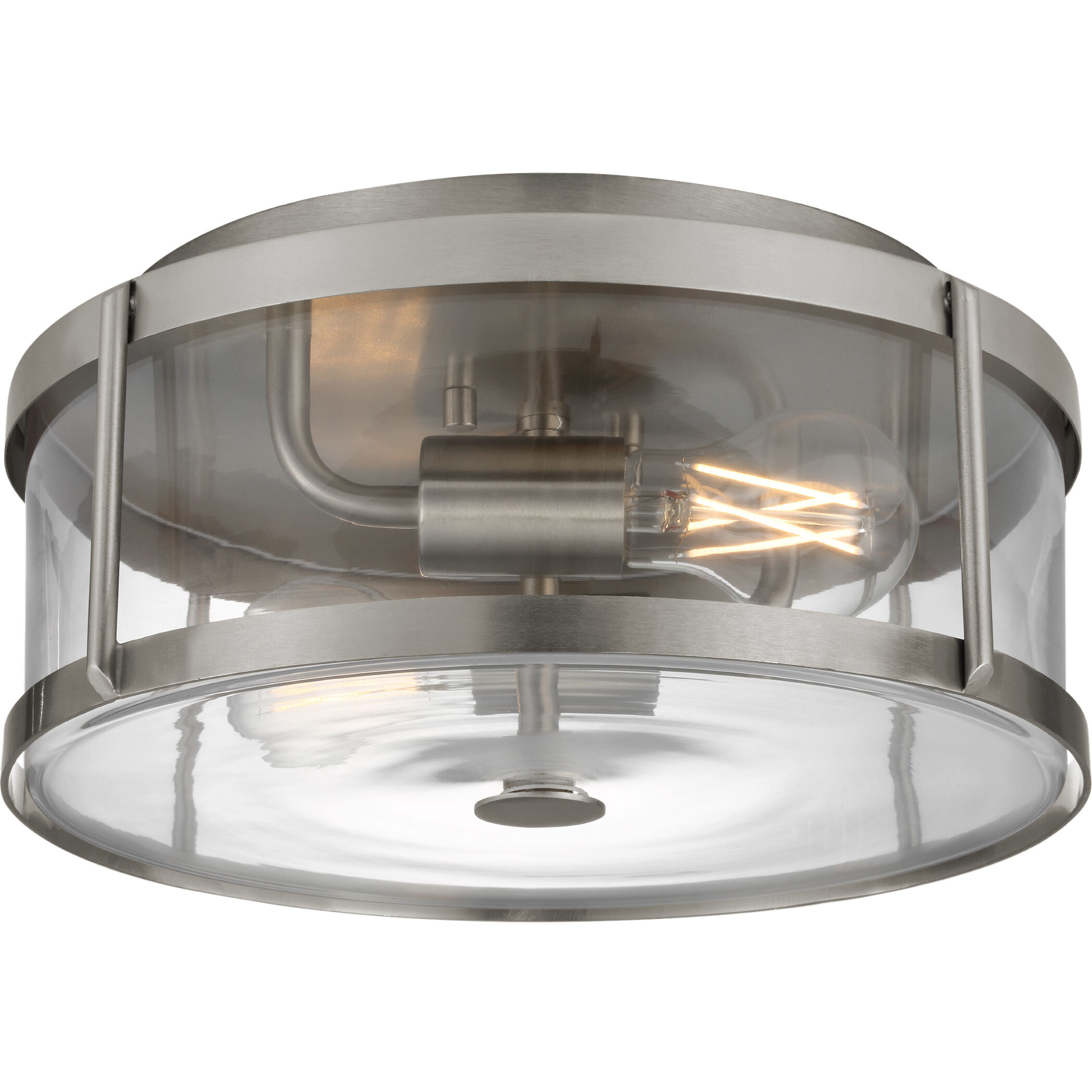 Lumra LED 13 inch Brushed Nickel Flush Mount Ceiling Light
