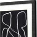 Naive Lines Black and Beige and Neutral and White Framed Art