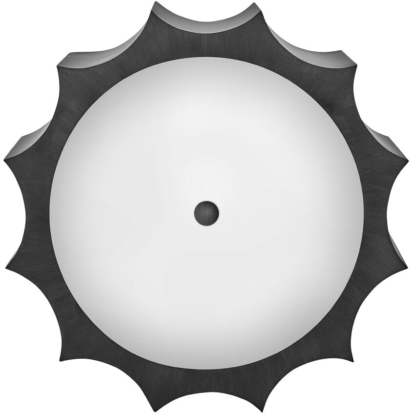 Lisa McDennon Gia 2 Light 14 inch Brushed Graphite Indoor Flush Mount Ceiling Light