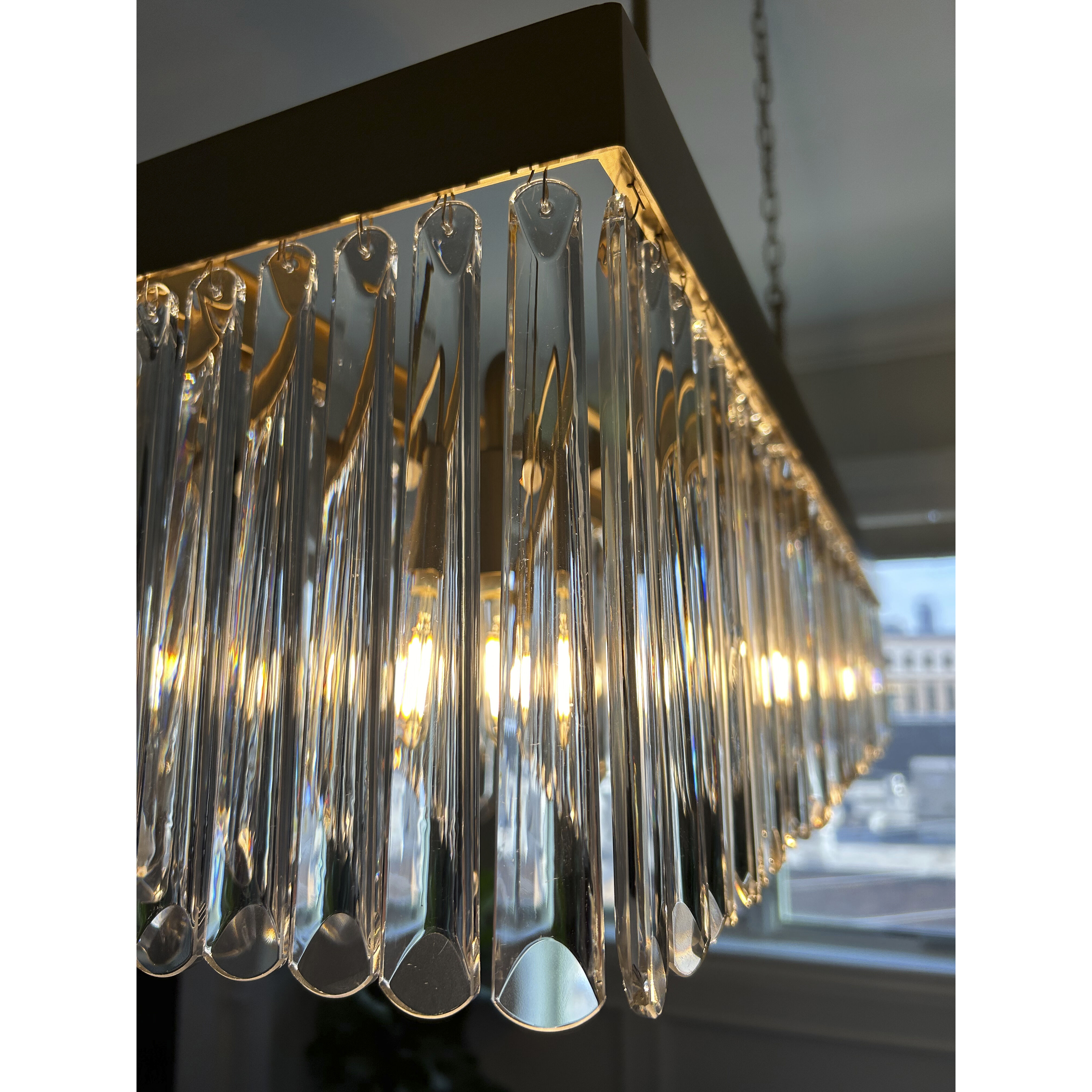 Emory 6 Light 49 inch Modern Gold Linear Chandelier Ceiling Light