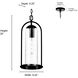 Luxio 1 Light 8.25 inch Powder Coated Black Outdoor Hanging Lantern