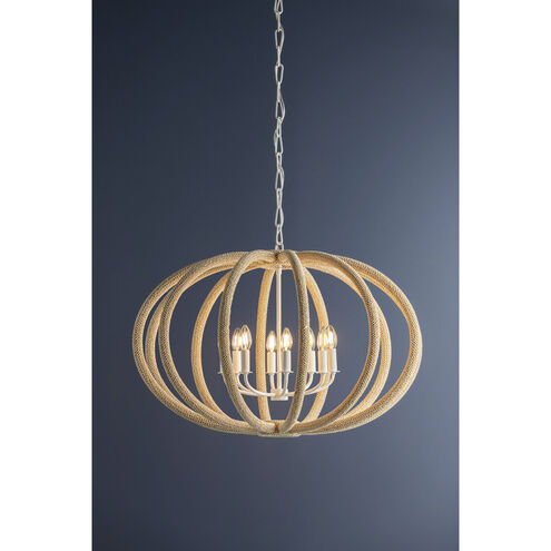 Lewiston 8 Light 34 inch White Plaster Chandelier Ceiling Light