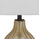 Fluted 30.5 inch 150.00 watt Smoked Table Lamp Portable Light