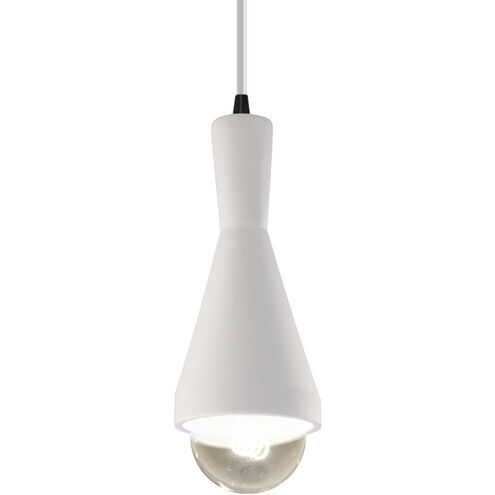 Radiance Collection LED 4.75 inch Bisque with Brushed Nickel Pendant Ceiling Light