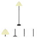 Candlestick 57 inch 100 watt Black and Rust Floor Lamp Portable Light