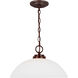 Oslo 1 Light 15.75 inch Bronze Pendant Ceiling Light