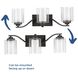Kene 3 Light 23 inch Graphite Bath Vanity Wall Light