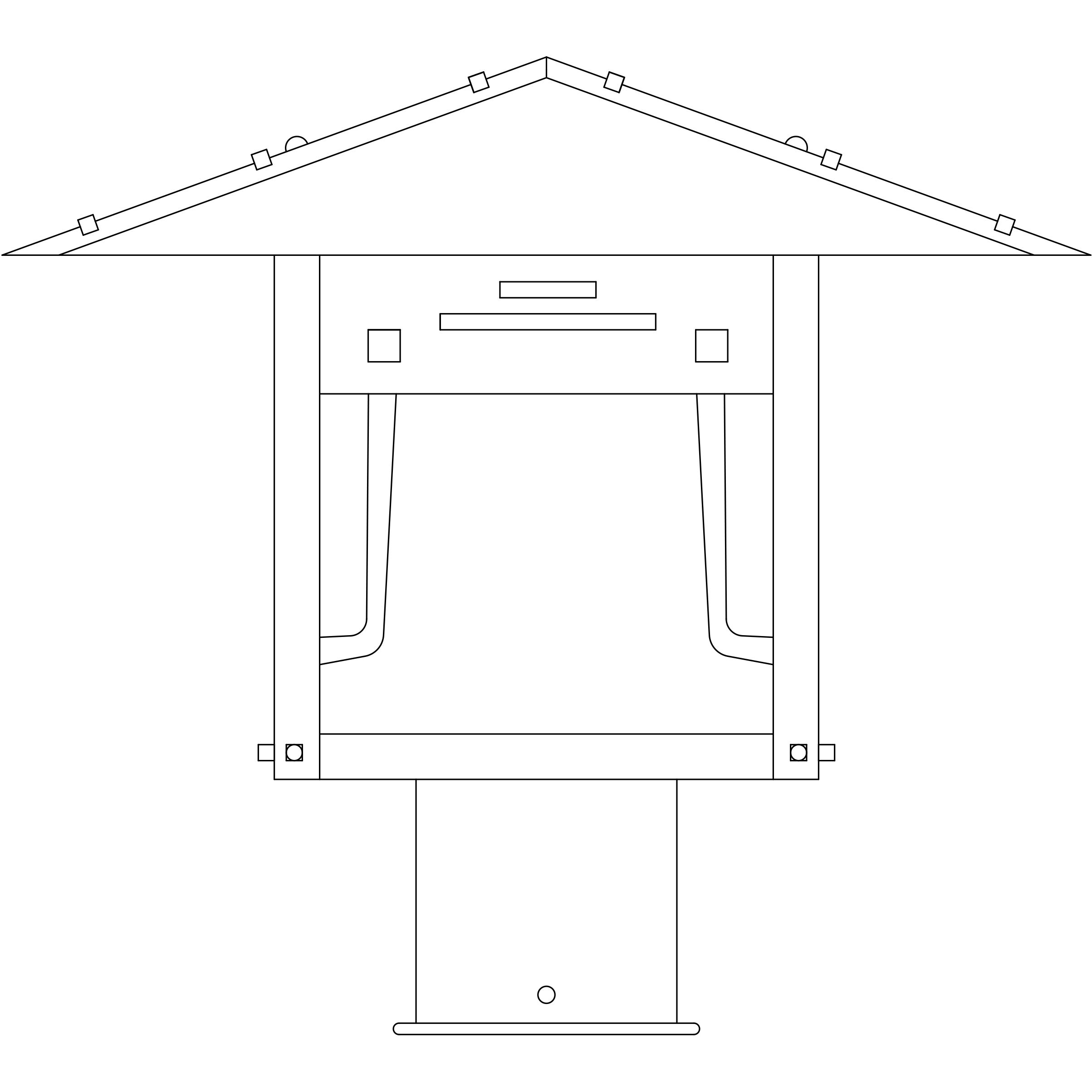 Pagoda 1 Light 11 inch Antique Copper Post Mount in Green-Red-Gold White Iridescent