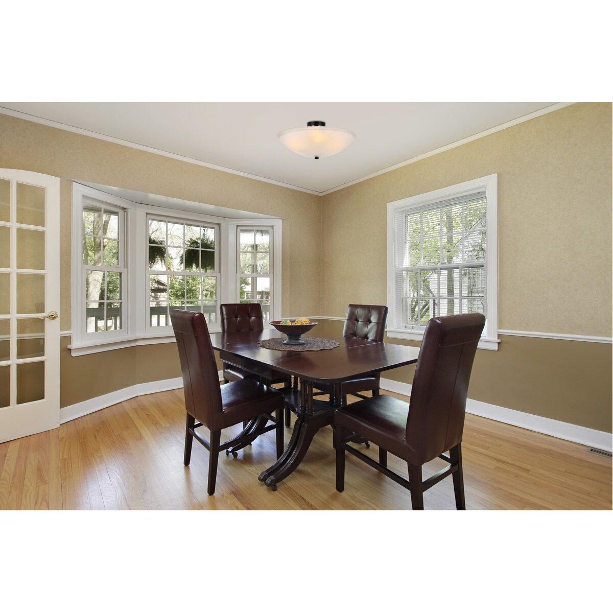 Jeanne 3 Light 19.7 inch Black Flush Mount Ceiling Light