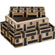Aarna 10 inch Natural/Black Boxes, Set of 2