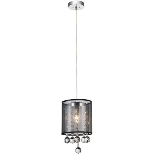 Radiant 1 Light 6 inch Chrome Drum Shade Mini Pendant Ceiling Light