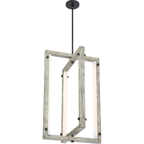 Alta LED 18 inch Black and Gray Wood Pendant Ceiling Light