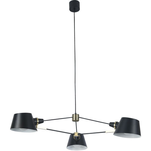 Canada 3 Light 32 inch Black Chandelier Ceiling Light