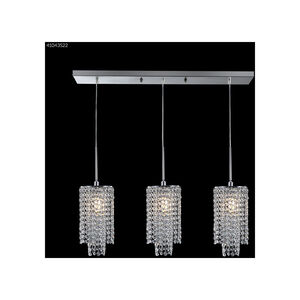 Contemporary 3 Light 6 inch Silver Crystal Chandelier Ceiling Light