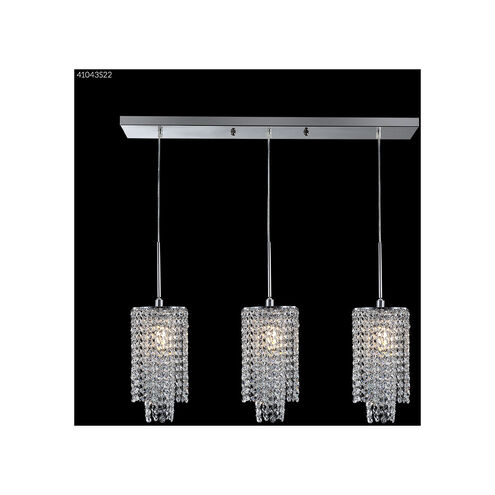 Contemporary 3 Light 6 inch Silver Crystal Chandelier Ceiling Light