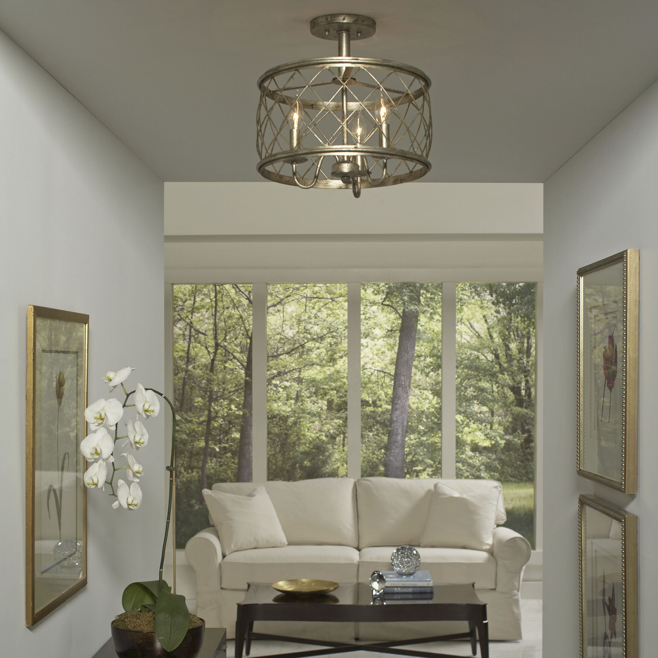 Leaf semi flush ceiling light hotsell