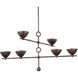 Vishal 6 Light 54 inch Black Patina Gold Chandelier Ceiling Light