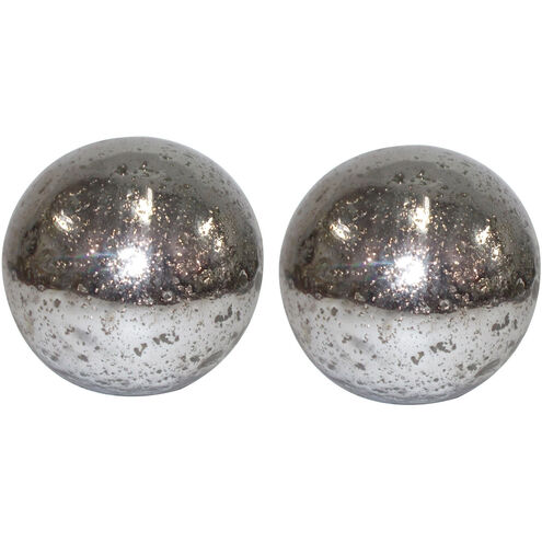 Signature Aged Silver Accent Décor, Set of 2