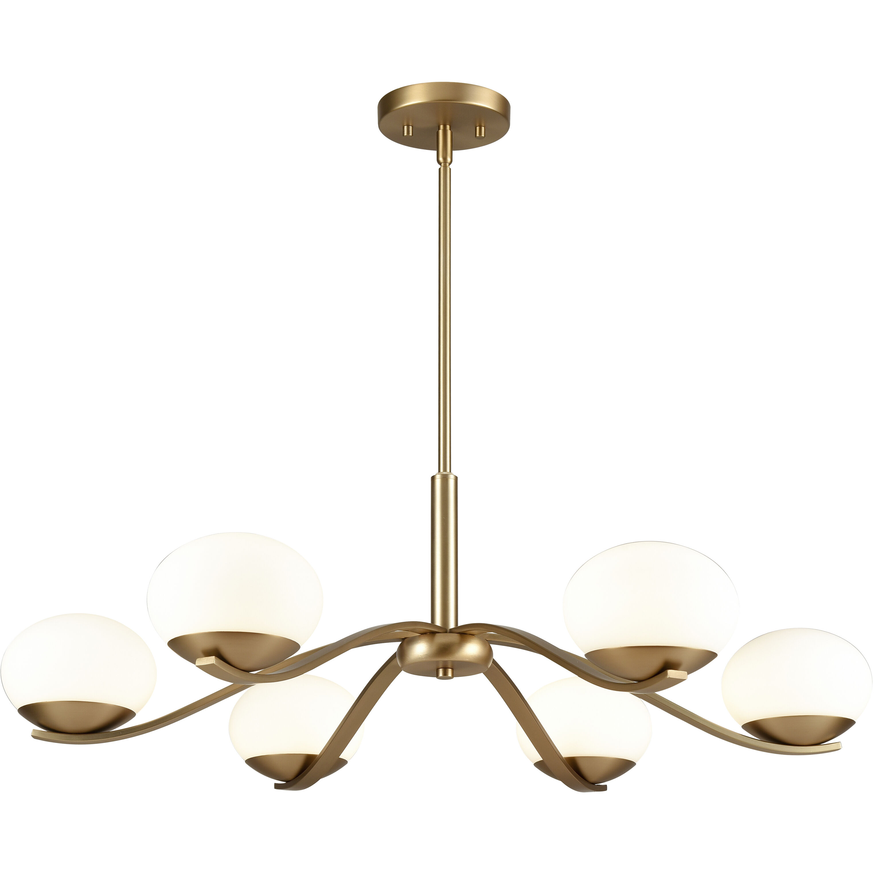 Wallace LED 31.75 inch Brushed Gold Chandelier Ceiling Light